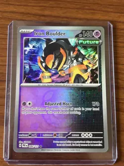 Pokemon Iron Boulder 046/131 Sv: Prismatic Evolutions Master Ball Pattern Holo - Image 1