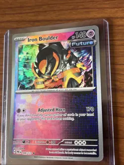 Pokemon Iron Boulder 046/131 Sv: Prismatic Evolutions Master Ball Pattern Holo - Image 2