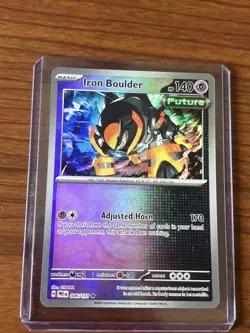 Pokemon Iron Boulder 046/131 Sv: Prismatic Evolutions Master Ball Pattern Holo - Image 4