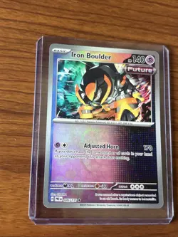Pokemon Iron Boulder 046/131 Sv: Prismatic Evolutions Master Ball Pattern Holo - Image 5