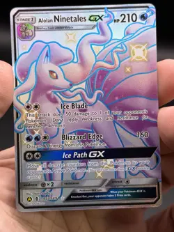Alolan Ninetales GX SV53/SV94 Hidden Fates: Shiny Vault English Pokemon NM - Image 3
