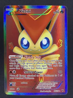 Pokemon TCG Victini 98/101 Noble Victories Full Art Holo Card LP - Image 1