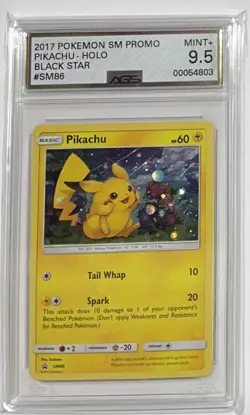 2017 Pokemon Sun and Moon Black Star Promos #SM86 Pikachu - Sequin Holo/P - Image 1