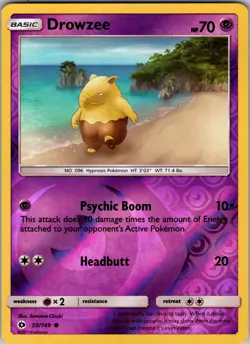 Drowzee 59/149 SM Base Set Pokemon TCG LP-NM - Image 1