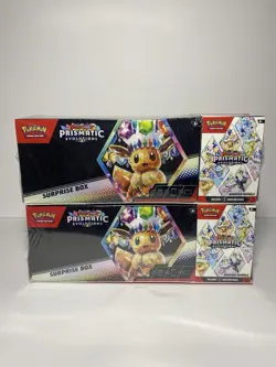 2 Pokemon Prismatic Evolutions Surprise Box And Booster Bundle Sealed SHIPS NOW - Image 1