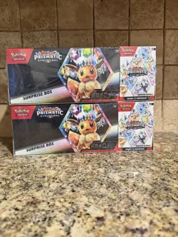 Pokemon Prismatic Evolutions Surprise Box + Booster Bundle Sams Club Sealed (2) - Image 1