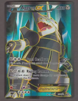 Pokemon Primal Clash Aggron EX 153/160 Full Art Ultra Rare 2015 Near Mint NM - Image 1