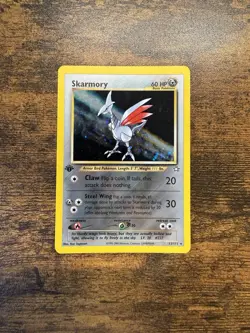 Pokemon TCG Neo Genesis 13/111 Skarmory 1st Edition Holo Rare MP-HP - Image 1