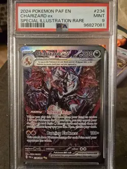 Pokemon TCG Charizard ex SV: Paldean Fates 234/091 Holo Illustration Rare PSA 9 - Image 1