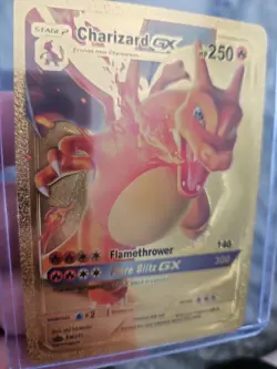 Charizard GX Gold Foil Fan Art Vinyl Premium Textured Collector Pokemon Flame - Image 4