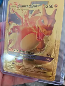 Charizard GX Gold Foil Fan Art Vinyl Premium Textured Collector Pokemon Flame - Image 5