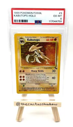 PSA 6 - Pokemon Fossil Kabutops 9/62 Holo - NEW CERT - Image 1