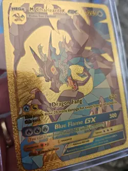 M Charizard X GX Gold Foil Fan Art Vinyl Premium Textured Collector Pokemon - Image 4