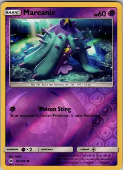 Mareanie 62/149 SM Base Set Pokemon TCG LP-NM - Image 1