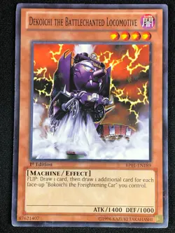 YUGIOH DEKOICHI THE BATTLECHANTED LOCOMOTIVE BP01-EN189 1ST COMMON (NM) - Image 1