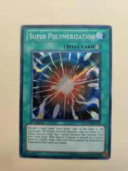 Yugioh! Super Polymerization LCGX-EN101 Secret Rare 1st Ed LP - Image 1
