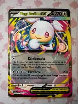 Mega Audino EX Ultra Rare & Double Rare 2 Card Lot Pokemon TCG Ascended Heroes - Image 4