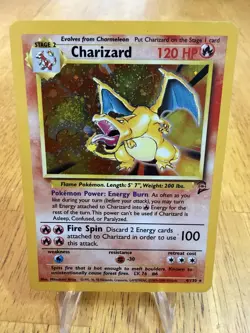 Pokemon Charizard Base Set 2 Holo Rare Card 4/130 Wizards of the Coast 2000 - Image 1