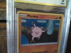 2019 Pokemon Cards promo Holo mcdonalds 8/12 mankey gx graded card ex vmax v b4 - Image 2