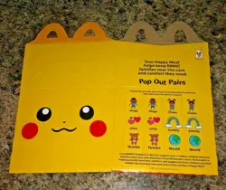 2021 MCDONALDS POKEMON 25TH ANNIV. CARDS / TOYS - BLACK #2 - 5 PACKS + PIKACHU - - Image 2