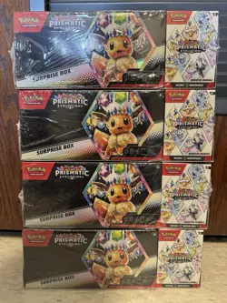 4x Lot - Sam’s Club Pokemon Prismatic Evolutions Surprise Box & Booster Bundle - Image 1