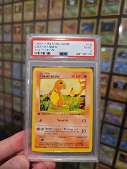 1999 Pokemon Charmander 1st Edition #46 PSA 9 Mint - Image 1