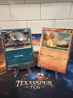 Pokemon TCG Charmander 020/217 & Gastly 123/217 Cosmo Holo Promo Ascended Heroes - Image 1
