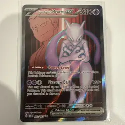 Pokemon TCG Team Rockets Mewtwo EX 213/182 Full Art Destined Rivals Super Minty - Image 1