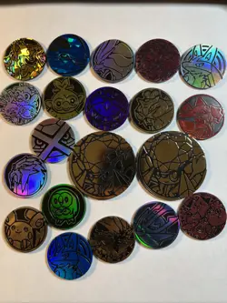 Lot of 20 Official Pokemon TCG Coins- CHARIZARD RAICHU RAIKOU - Image 1