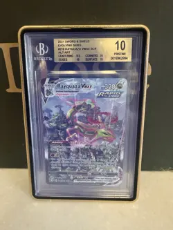 2021 Pokemon EVOLVING SKIES #218 Rayquaza VMAX ALT ART BGS 10 PRISTINE - Image 1