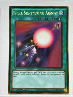 Yu-Gi-Oh Spell Shattering Arrow PGL3-EN082 Gold Rare 1st Edition NM - Image 1