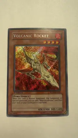 Yu-Gi-Oh Volcanic Rocket FOTB-EN000 Secret Rare 1st Edition MP MP- - Image 1