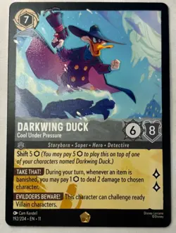 Disney Lorcana Winterspell, Darkwing Duck - Cool Under Pressure 192/204, Normal - Image 1