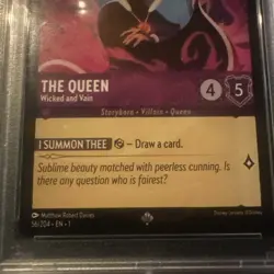 2023 DISNEY LORCANA EN 1-THE FIRST CHAPTER THE QUEEN - WICKED AND VAIN PSA 10 - Image 3