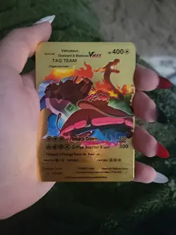 Pokemon Gold Foil Tag Team Multicards Set Of 6, One VMAX Card - Image 2
