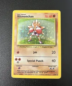 Pokemon Holo Base Set 4 Card Lot MP - Hitmonchan, Poliwrath, Blastoise, Magneton - Image 3