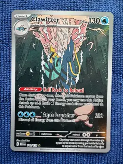 Clawitzer 141/132 Mega Evolution Pokemon Card Illustration Rare Holo Near Mint - Image 1