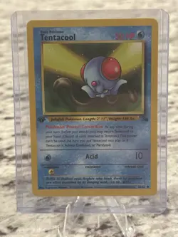 Tentacool 56/62 Fossil Set NM Vintage Pokemon Card WOTC Non-Holo - Image 1