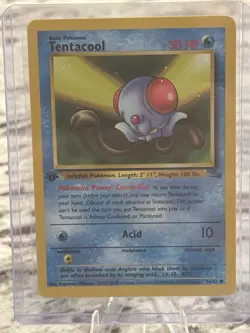 Tentacool 56/62 Fossil Set NM Vintage Pokemon Card WOTC Non-Holo - Image 2