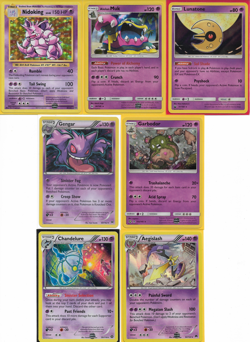 POKEMON 7 CARD HOLO RARE PSYCHIC LOT WITH NIDOKING - Image 1