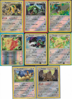 POKEMON 8 CARD REVERSE HOLO COLORLESS LOT WITH REGIGIGAS - Image 1