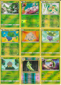 Pokemon Reverse Foil Grass 14 Card Lot with Grovyle NM - Image 1