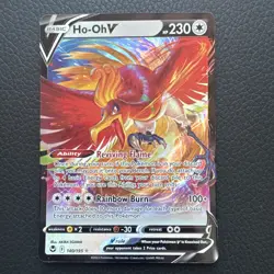 Pokemon Card Ho-Oh V 140/195 Silver Tempest Half Art Holo Rare Near Mint - Image 1