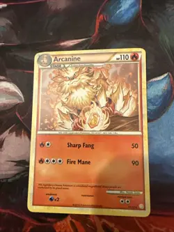 Arcanine HeartGold SoulSilver Non-Holo Rare Card 1/123 2010 Edition - Image 1