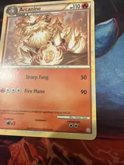 Arcanine HeartGold SoulSilver Non-Holo Rare Card 1/123 2010 Edition - Image 4