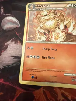 Arcanine HeartGold SoulSilver Non-Holo Rare Card 1/123 2010 Edition - Image 5
