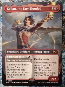 Kellan, the Fae-Blooded (Borderless), Wilds of Eldraine, Regular, #298,NM++ - Image 1