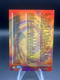 Pokemon Topps TV Animation Series 2 Topps Checklist - Image 2