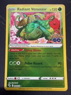 Radiant Venusaur 004/078 Pokemon GO Radiant Rare NM - Image 1