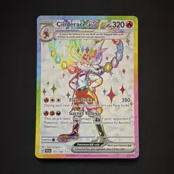 Pokemon Cinderace ex Ultra Rare Holo 157/142 SV07: Stellar Crown 320 HP TCG - Image 1